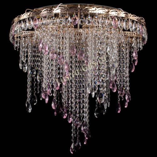 Люстра Вьюга розовая в Пензе Гусь Хрустальный
